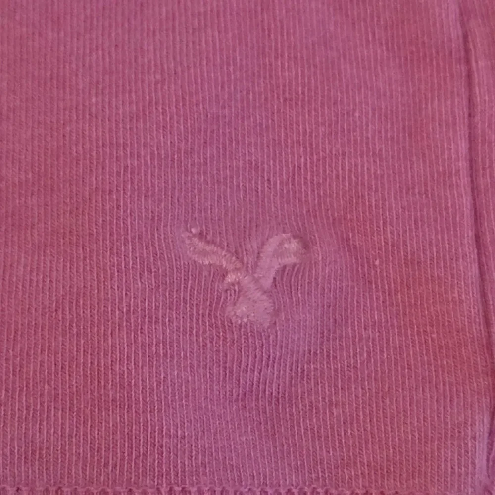 American Eagle Vintage 2000s Pink Tube Top Embroidered Logo Y2K Preppy GUC S - Picture 3 of 6
